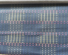 Vải cotton chéo, in sọc caro.